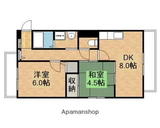 サンピアふじ【3階】の間取り