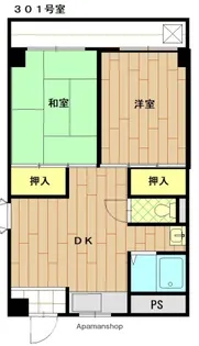 三番グリーンハイツ【3階】の間取り