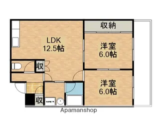 サンハイツ大下【3階】の間取り