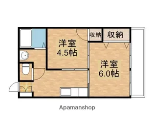 ハイツエルソール【4階】の間取り
