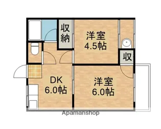 ヴィラナリー大道【1階】の間取り