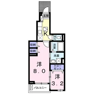モデッサ フェリーチェ【1階】の間取り