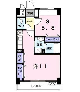 フレスクーラ【4階】の間取り