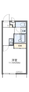 レオパレスグリーンヴィラ【1階】の間取り