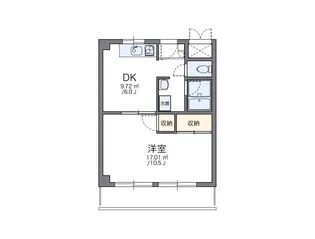 レオパレス康徳ハイツ【2階】の間取り