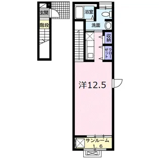 カーサ摩耶Ⅱ【2階】の間取り