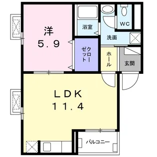 アルコバレーノ【3階】の間取り