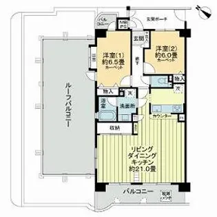 ライオンズマンション千里上山手【5階】の間取り