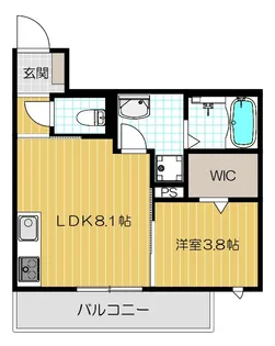ブラン シェトワ【407号室号室】の間取り