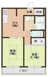 成小路ハイツ【301号室号室】の間取り