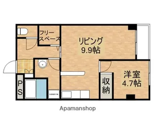 プール・トゥジュールブラン【1階】の間取り