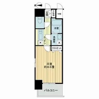 エスリード大阪天満宮【6階】の間取り