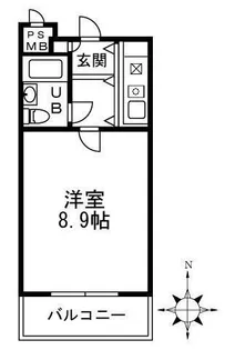 十三本町ユニハウス【7階】の間取り