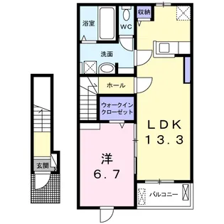 カーサ・クオーレ【2階】の間取り