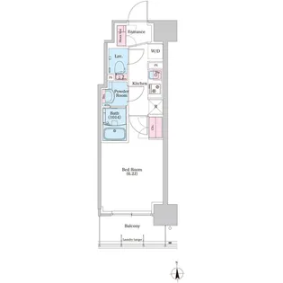 BPRレジデンス新梅田【0403号室】の間取り