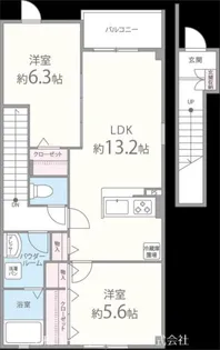シエスタ千里丘【201号室】の間取り