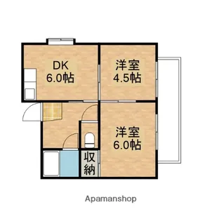 大建ハイツ菅原【2階】の間取り
