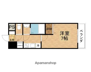 シャルマンパレ淡路【6階】の間取り