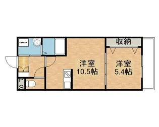 グランパシフィック大経大北【2階】の間取り