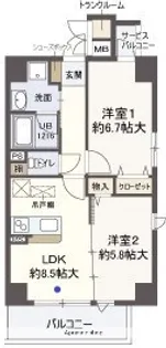 PLEO瑞光【5階】の間取り