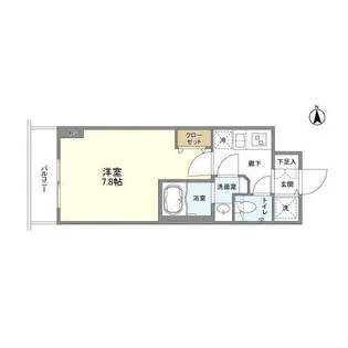 BPRレジデンス江坂【2階】の間取り