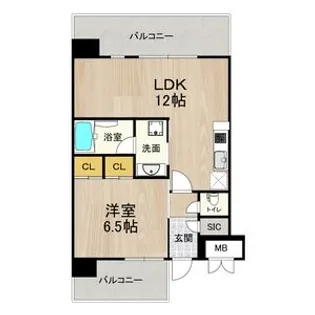 1LDKの間取り画像