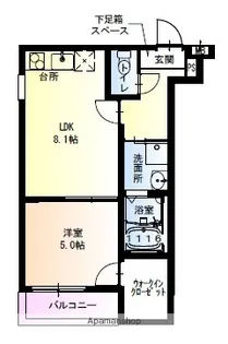 フジパレス瑞光駅東【3階】の間取り