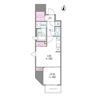 シーズンフラッツ梅田北【0501号室】の間取り