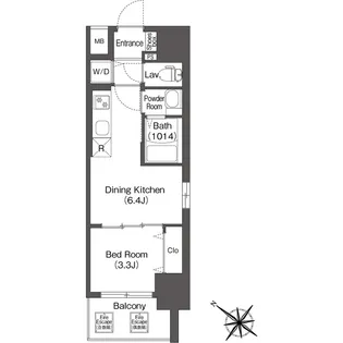 エスタート塚本【0909号室】の間取り