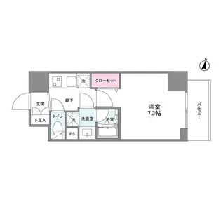 シーズンフラッツ梅田NORTH【5階】の間取り