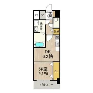 スプランディッド新大阪EAST【3階】の間取り