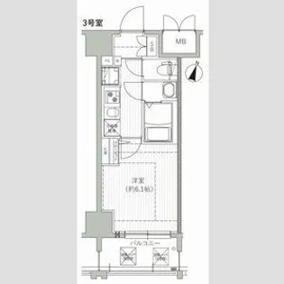 エムブイインプ新大阪【2階】の間取り