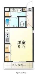 ジュネス姫里Ⅱ【3階】の間取り