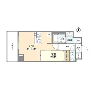 アヴェニール中崎【11階】の間取り