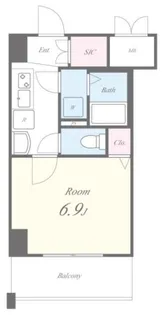 トレヴァンス梅田【4階】の間取り