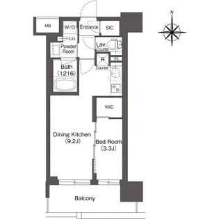 コンフォリア新大阪宮原Q【0205号室】の間取り
