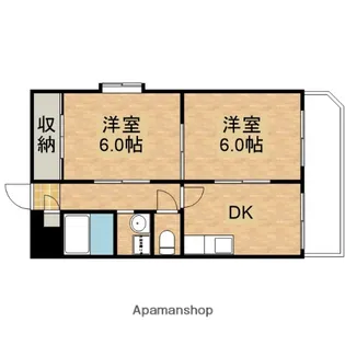 コンフォート井高野【3階】の間取り