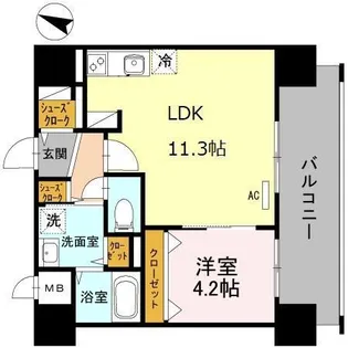 プリマクラッセ【0807号室】の間取り