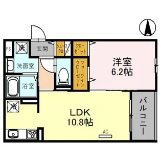 グランドール清水【2階】の間取り