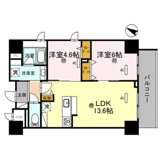 セレーノ北野【7階】の間取り
