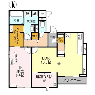 クラシスト千里丘上【3階】の間取り