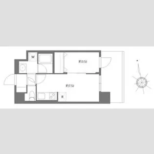 プロスパー江坂479【7階】の間取り