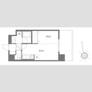 プロスパー江坂479【3階】の間取り