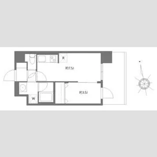 プロスパー江坂479【8階】の間取り