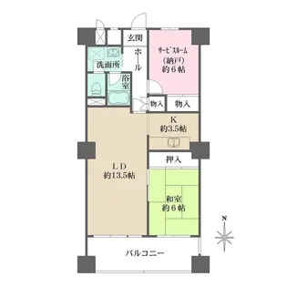 朝日プラザ梅田【807号室】の間取り