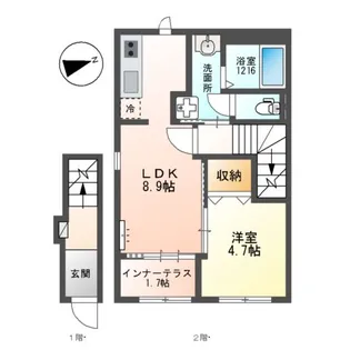 Leafa森小路【2階】の間取り