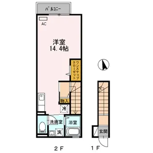 コーヴォベラフェスタ【1階】の間取り