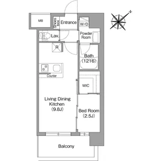 コンフォリア・リヴ淡路【0401号室】の間取り