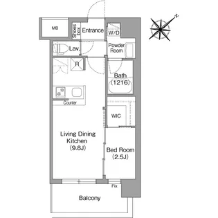 コンフォリア・リヴ淡路【0701号室】の間取り