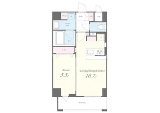 ハピネスガーデン新大阪【8階】の間取り